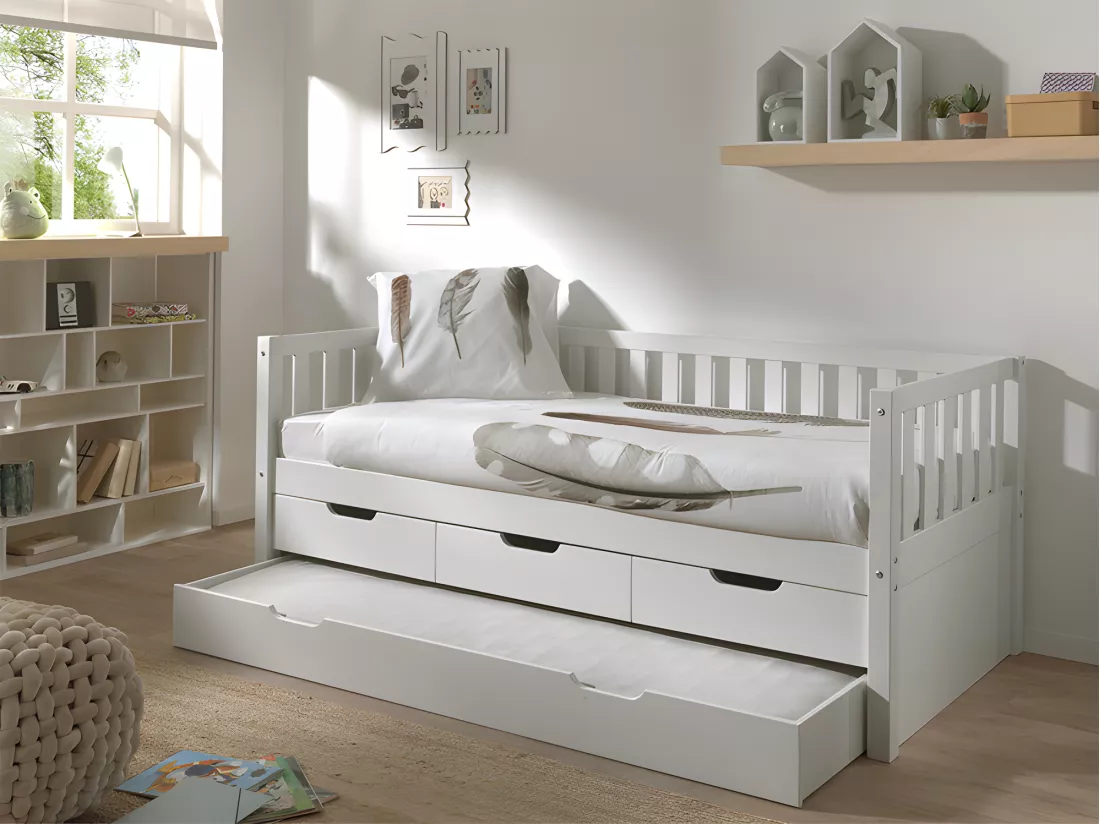 Pack - Lit Capitaine Enfant & Tiroir de Lit 