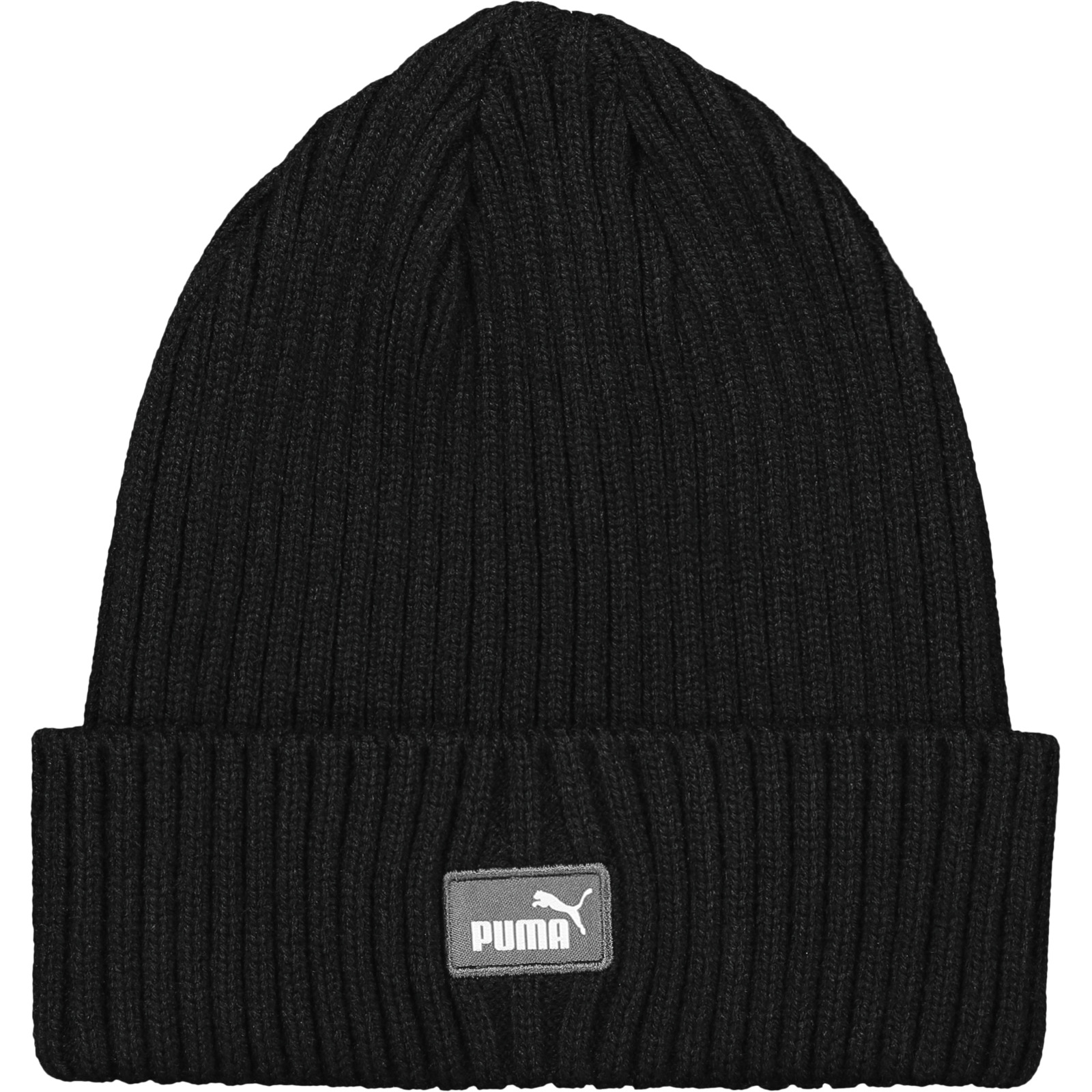 Puma Unisex-Beanie, mit Umschlag schwarz