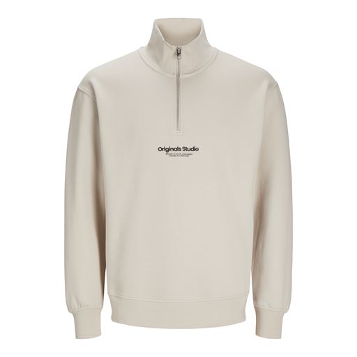 Jack&Jones Vesterbro Quarter Zip Sweatshirt, Moonbeam, M