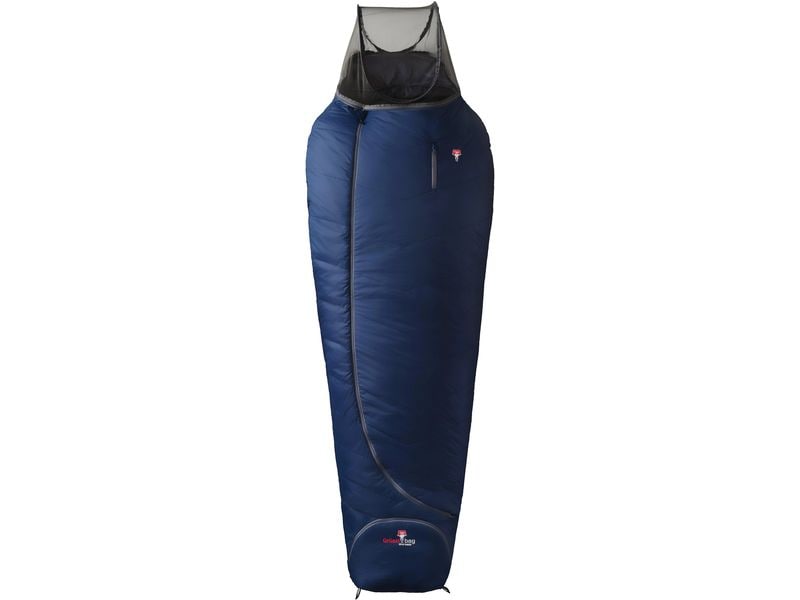 Grüezi Bag Schlafsack Biopod Wolle Zero Nylon, Night Blue Hochwertiger leichter Schlafsack