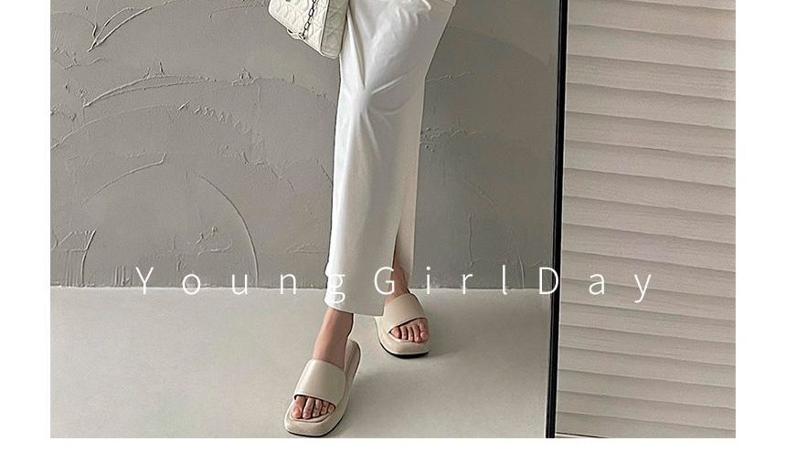 RainGirl - Hoge taille effen midi-rok met rechte pijpen