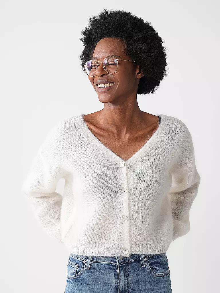AMERICAN DREAMS Cardigan Cropped Fit CORNELIA creme
