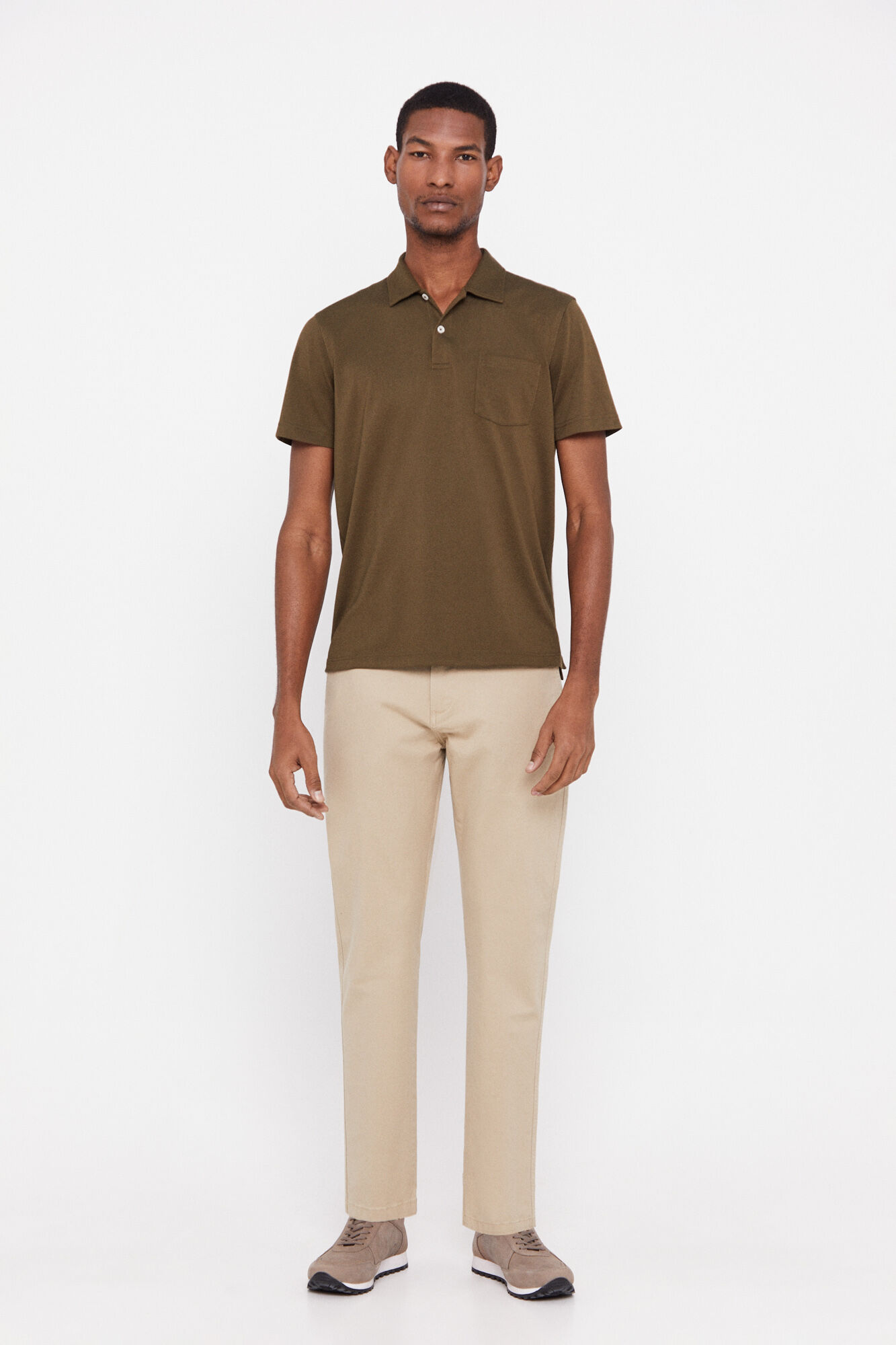Camisa polo Coolmax - Cáqui