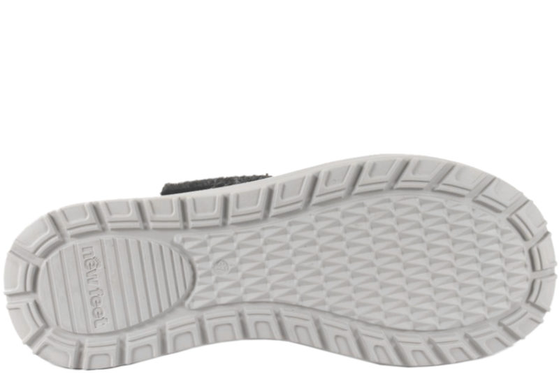 NEW FEET GRÅ HJEMMESKO I ULDFILT