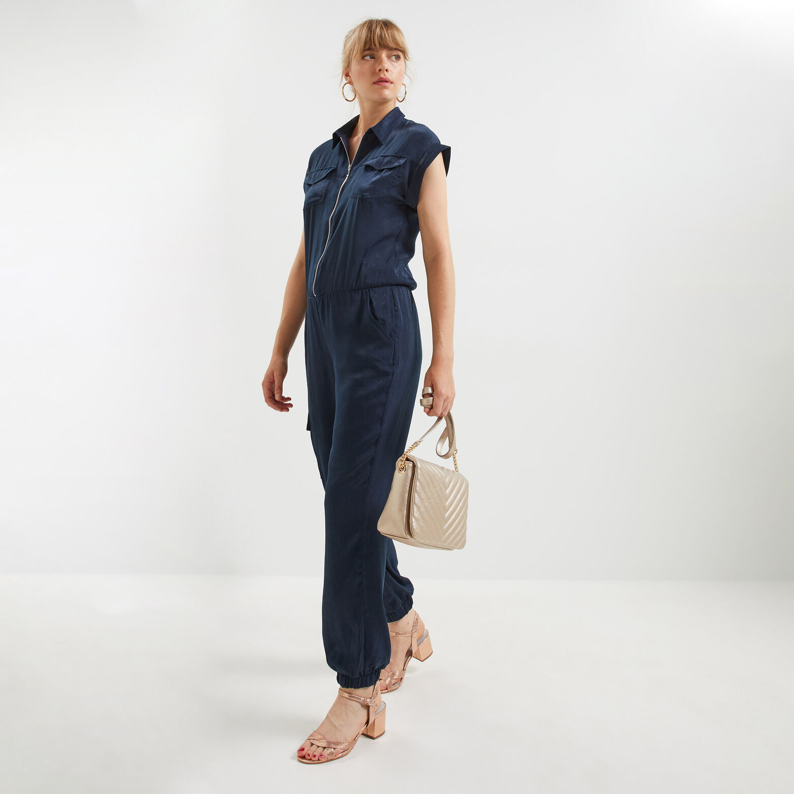 Combinaison satinée femme