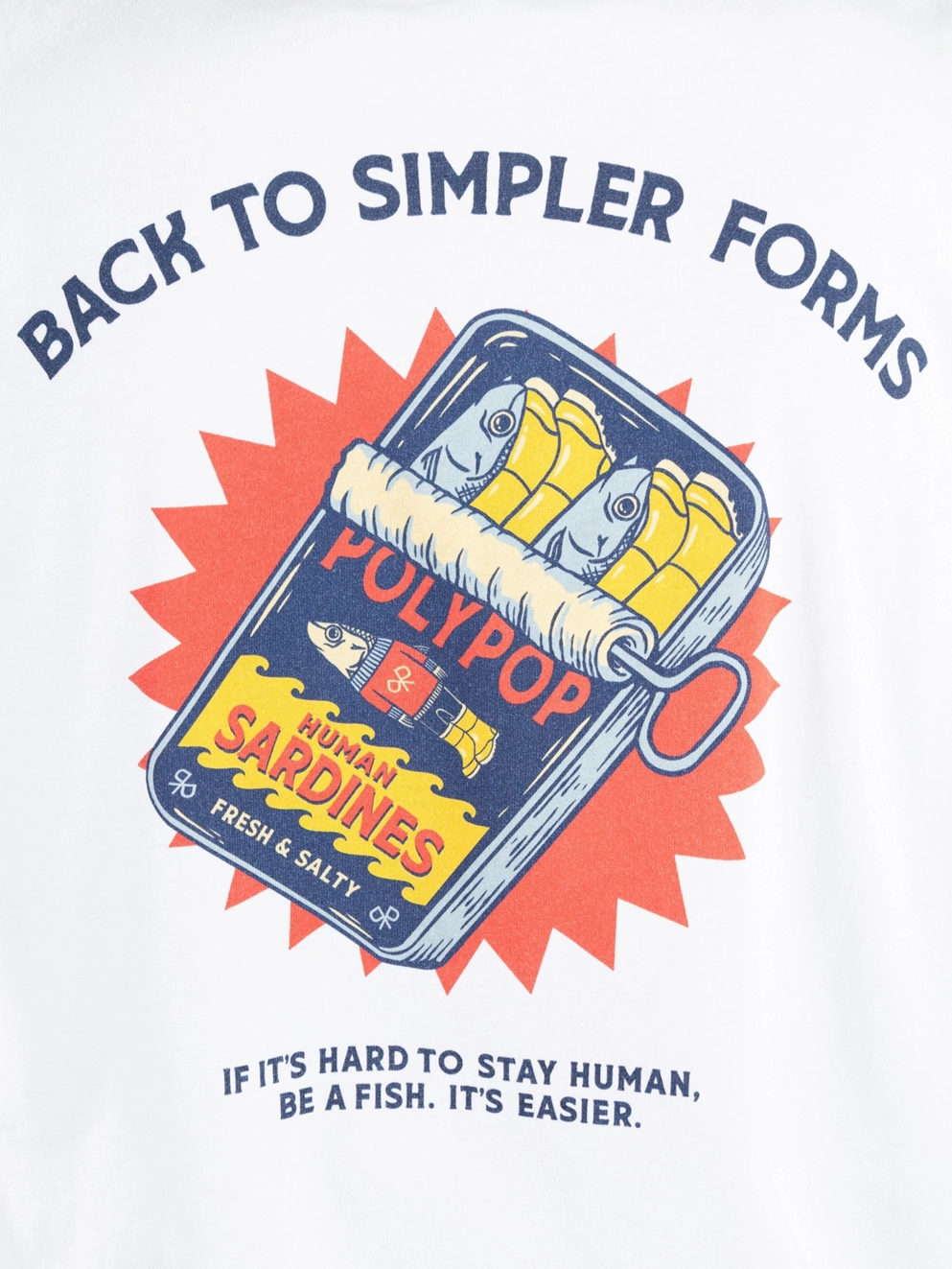 Polypop Human Sardines T-Shirt white
