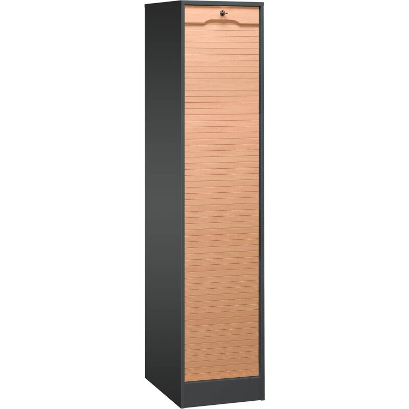 Classeur bois à rideau H 170 cm