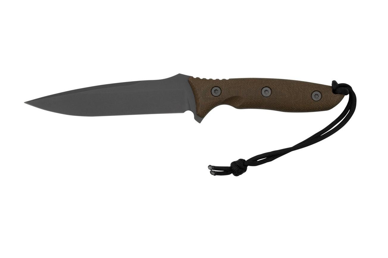 Spartan Blades Moros SB53BKGRNLBK Black, Green Micarta, Molle-Black Sheath, survivalmes