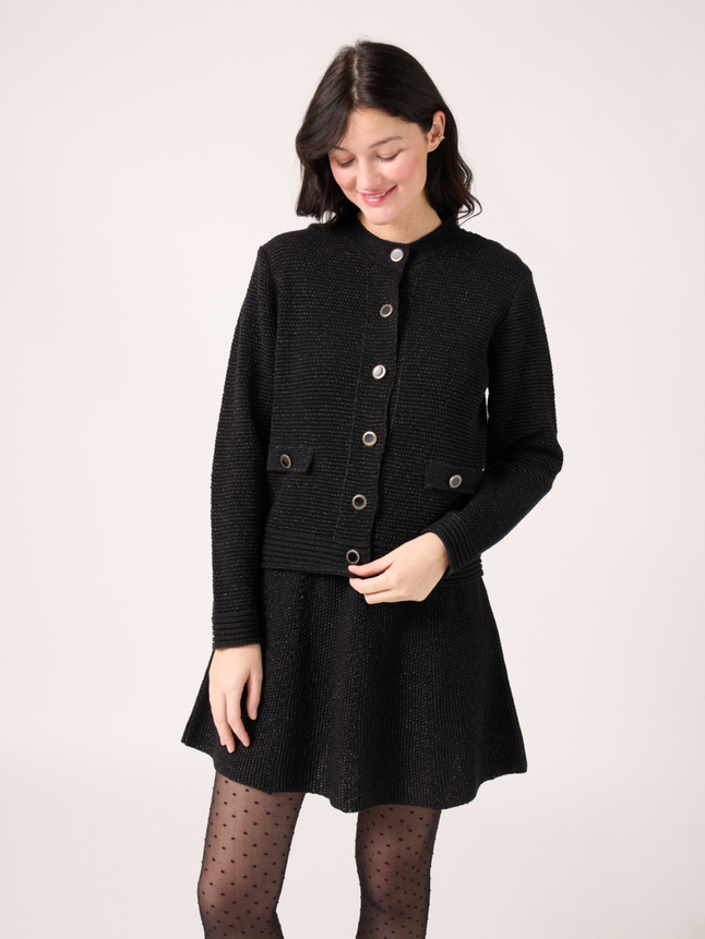 Gilet en maille scintillante