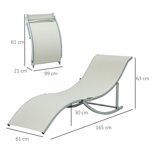2 espreguiçadeiras dobráveis Outsunny 84b-540cw