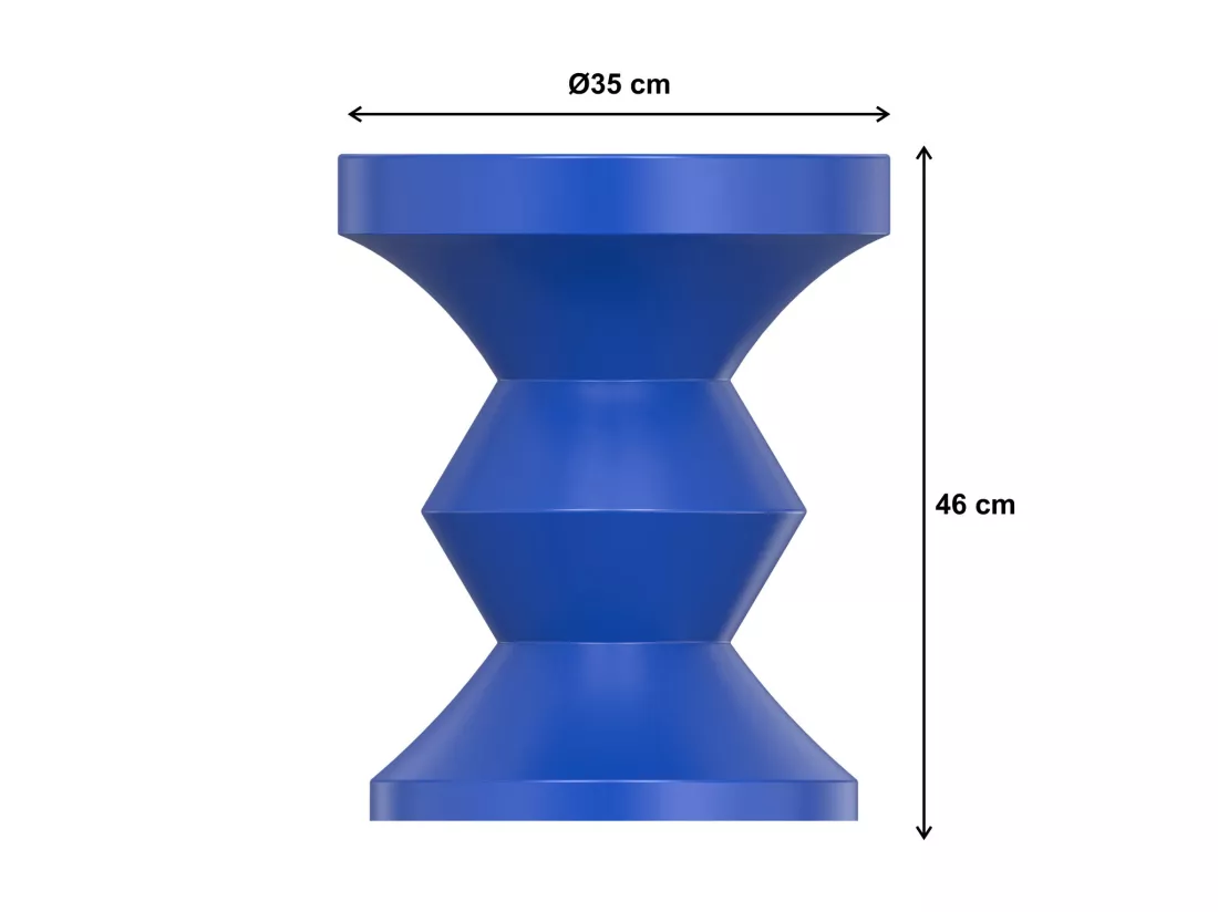 Table d'appoint en métal - Bleu - ZOLIMI