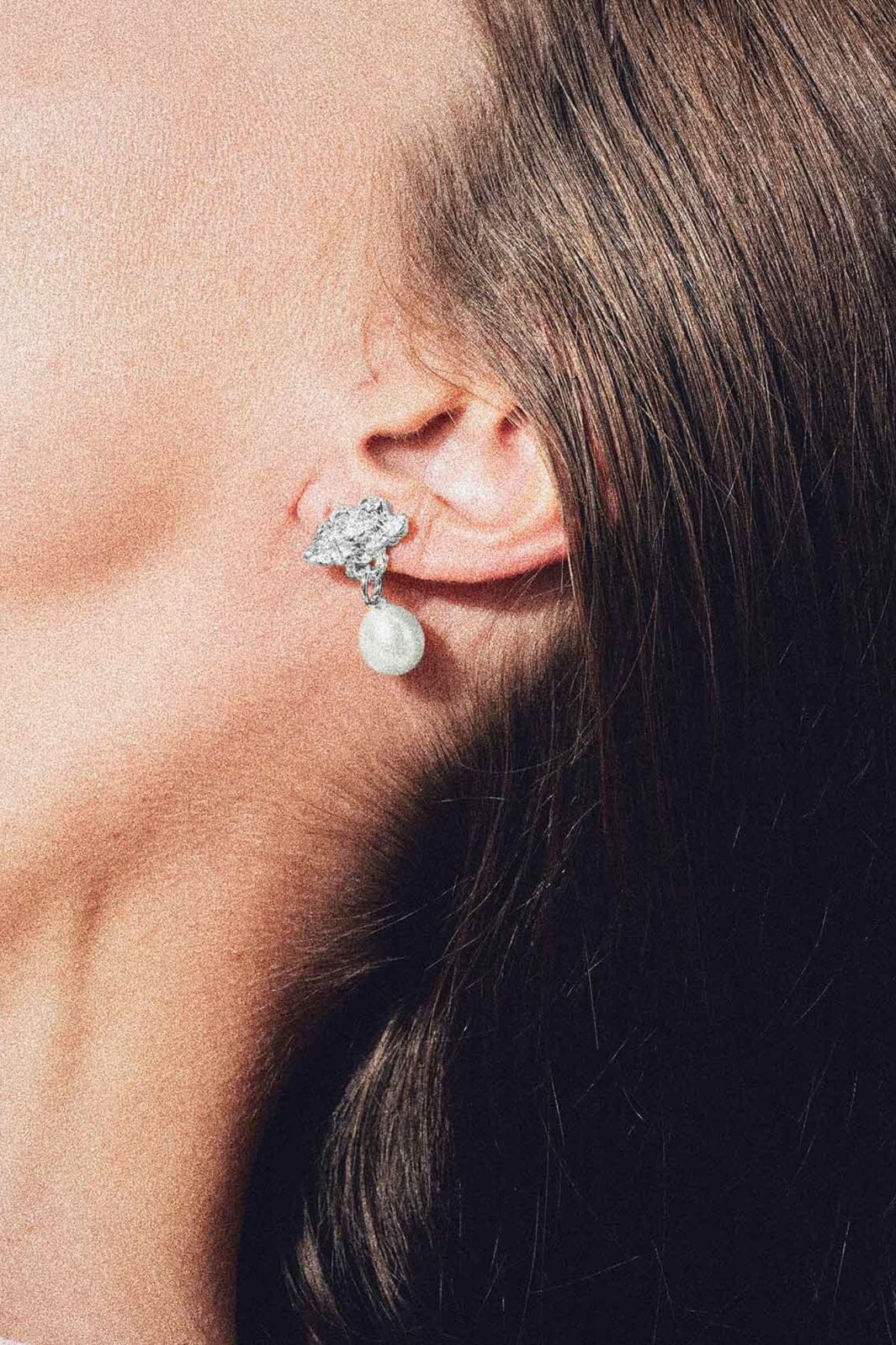 House Of Vincent Hollow Cloud Earrings silver