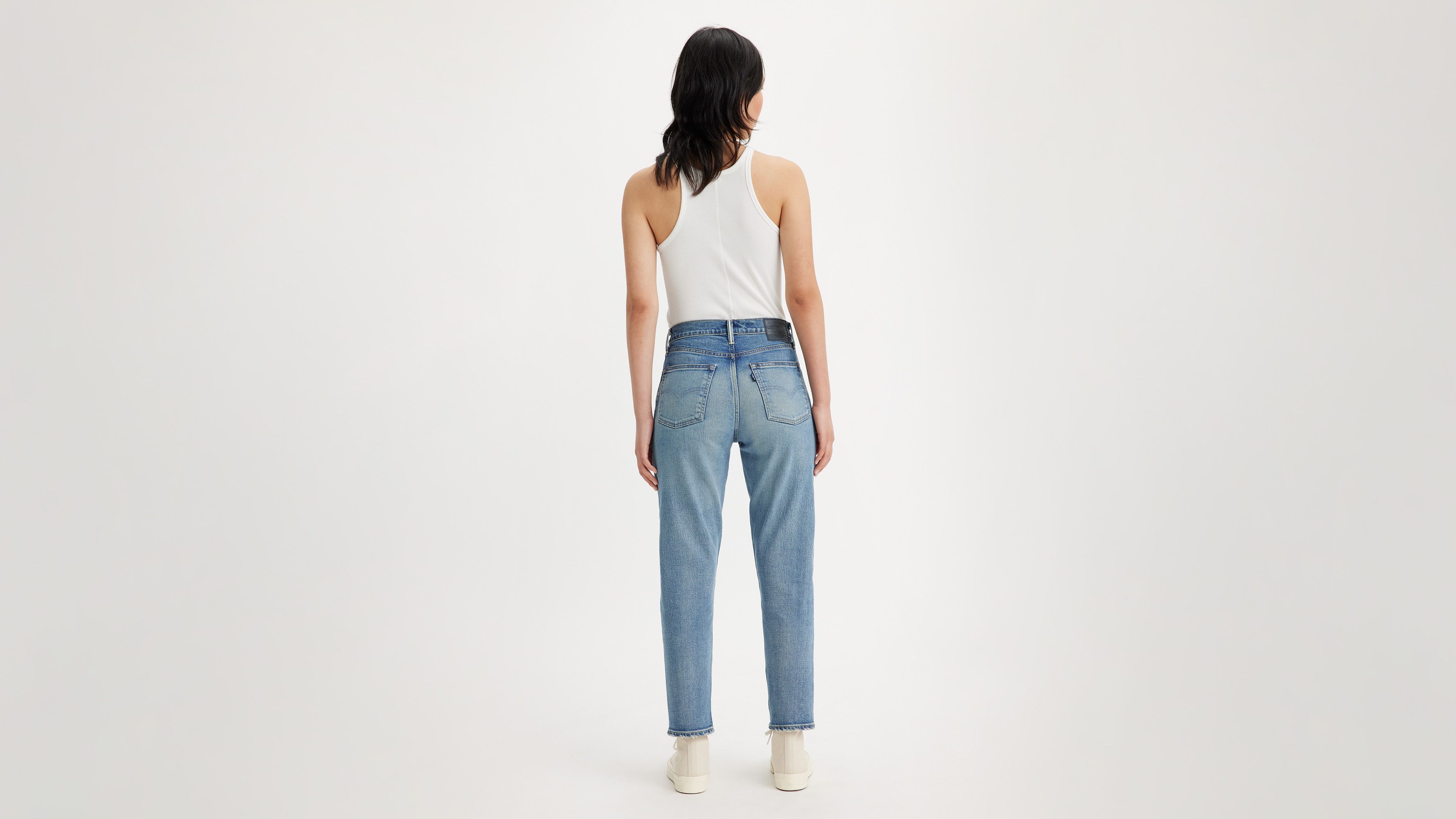 Jean Levi's® Boyfriend taille haute fabriqué au Japon - Mij Azura Medium Worn In - Bleu