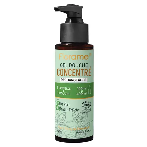 Gel de Banho Concentrado Florame com Chá Verde Orgânico e Hortelã Fresca 100ml
