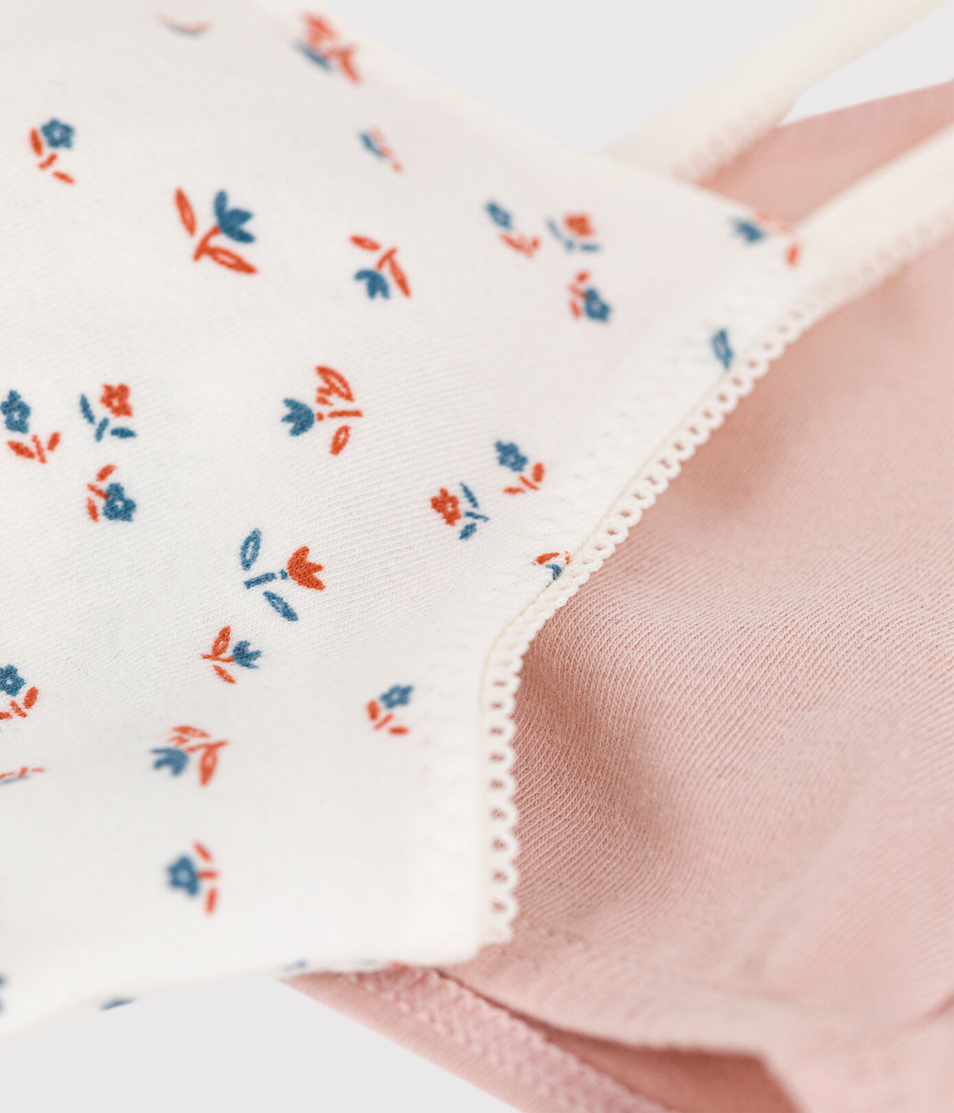 Lot de 2 brassières fleur en coton et élasthanne