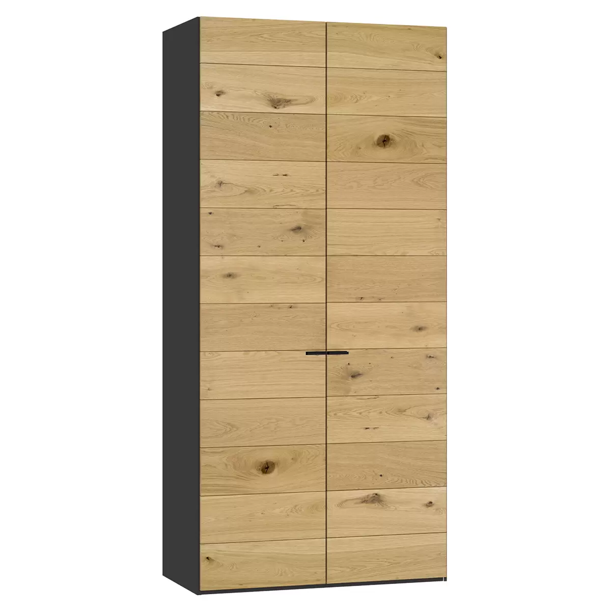 Drehtürenschrank 2-trg. Montreux Eiche,schwarz