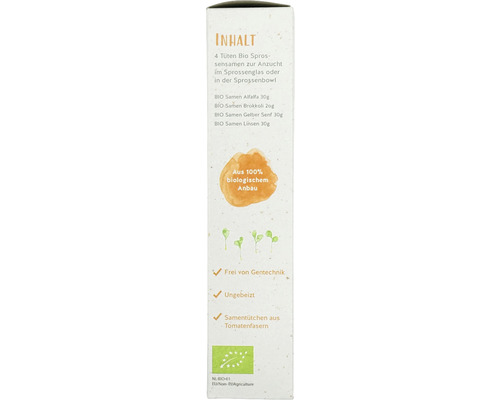Biologische kiemset, Sprouts, My Harvest 'Kitchen Kick', set van 4