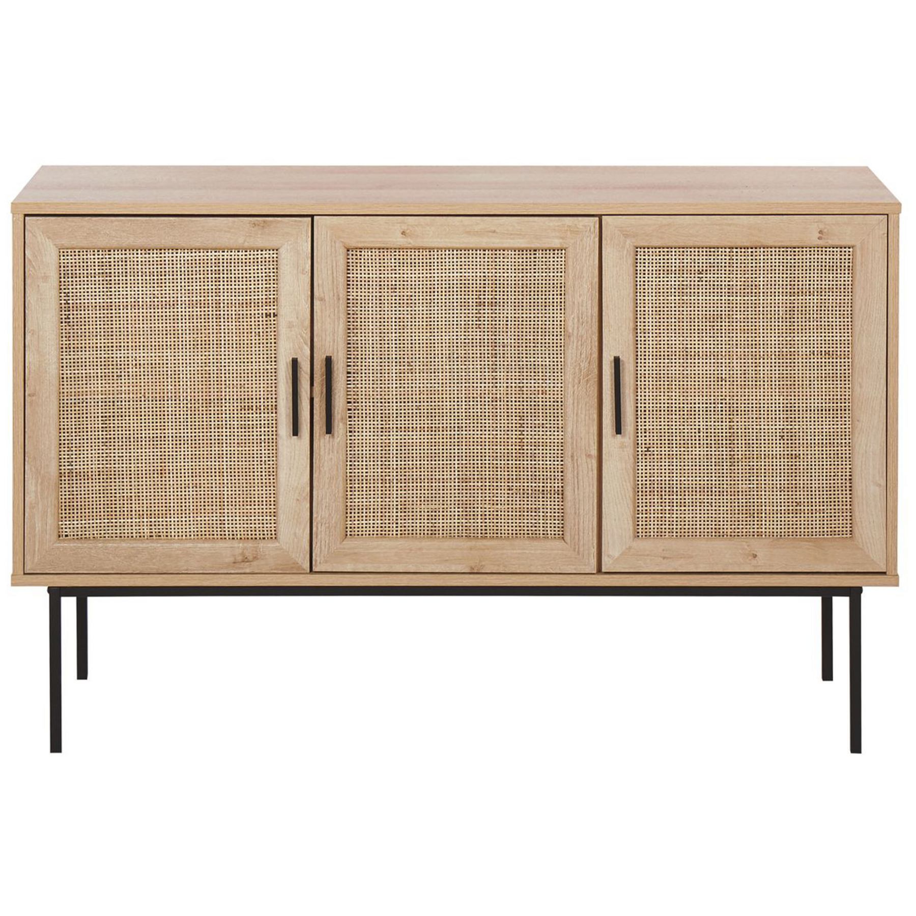 Beliani - PASCO  - Sideboard 3 deuren - Lichte houtkleur - Vezelplaat