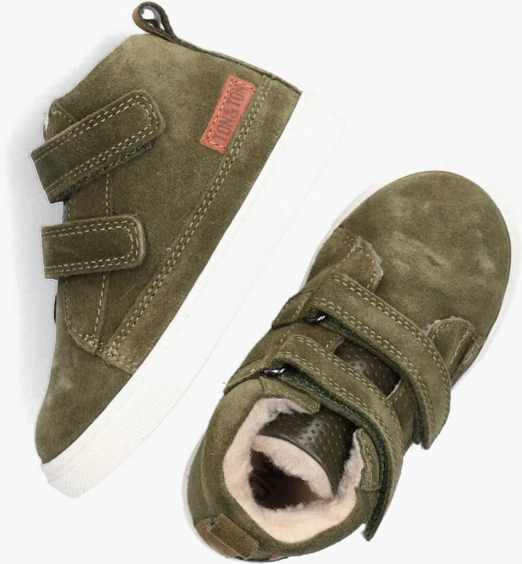 TON & TON groene ton & ton hoge sneaker steyn