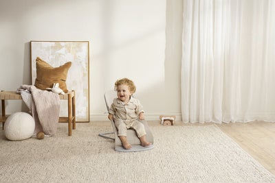 BabyBjörn Bliss Vippestol Vevet Mélange, Lys beige