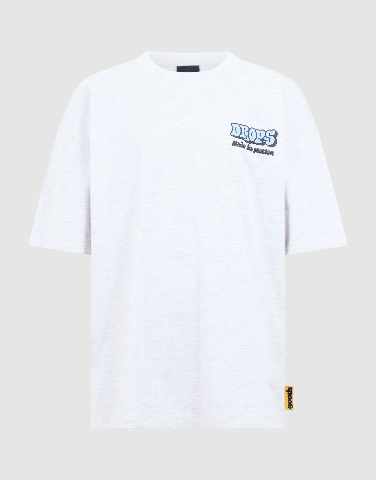 Drops Artwork T-shirt Lichtgrijs