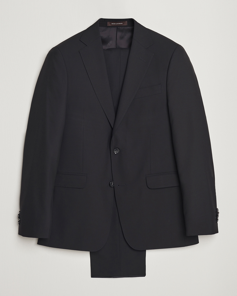 Oscar Jacobson Falk Wool Suit Black