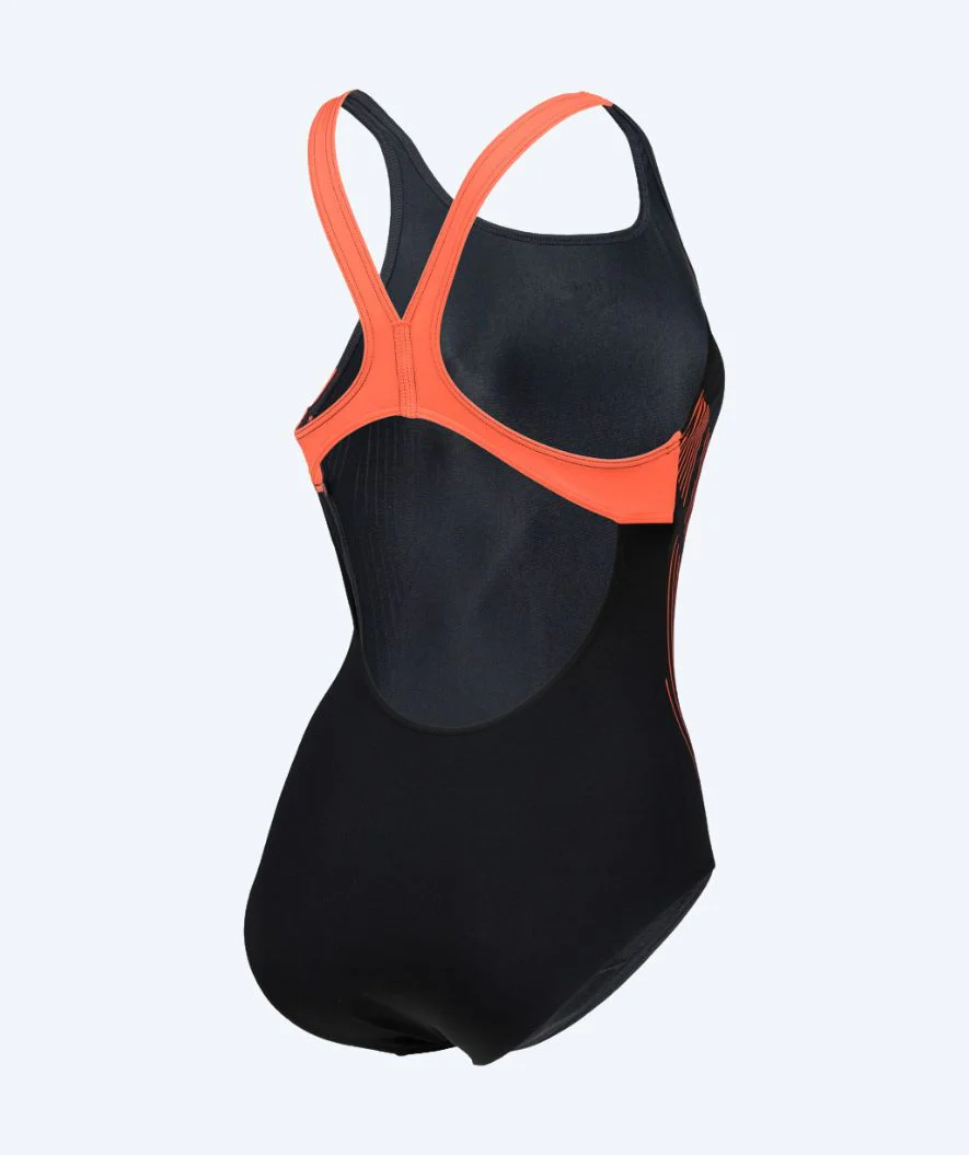 Arena svømmedragt til damer - Streak Swim Pro - Sort/orange