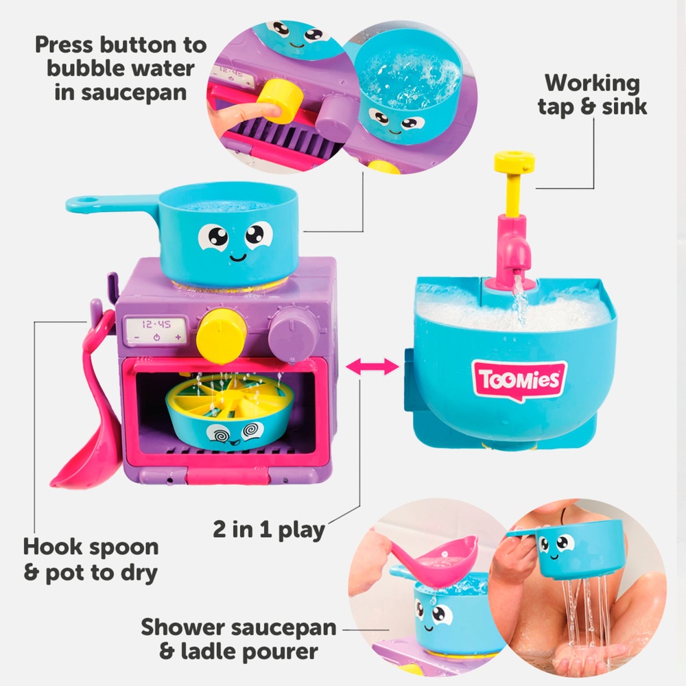TOMY Toomies Bubble and Bake Badeküchen-Badespielzeug