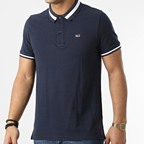Polo Manches Courtes Tipped Stretch 2220 Bleu Marine
