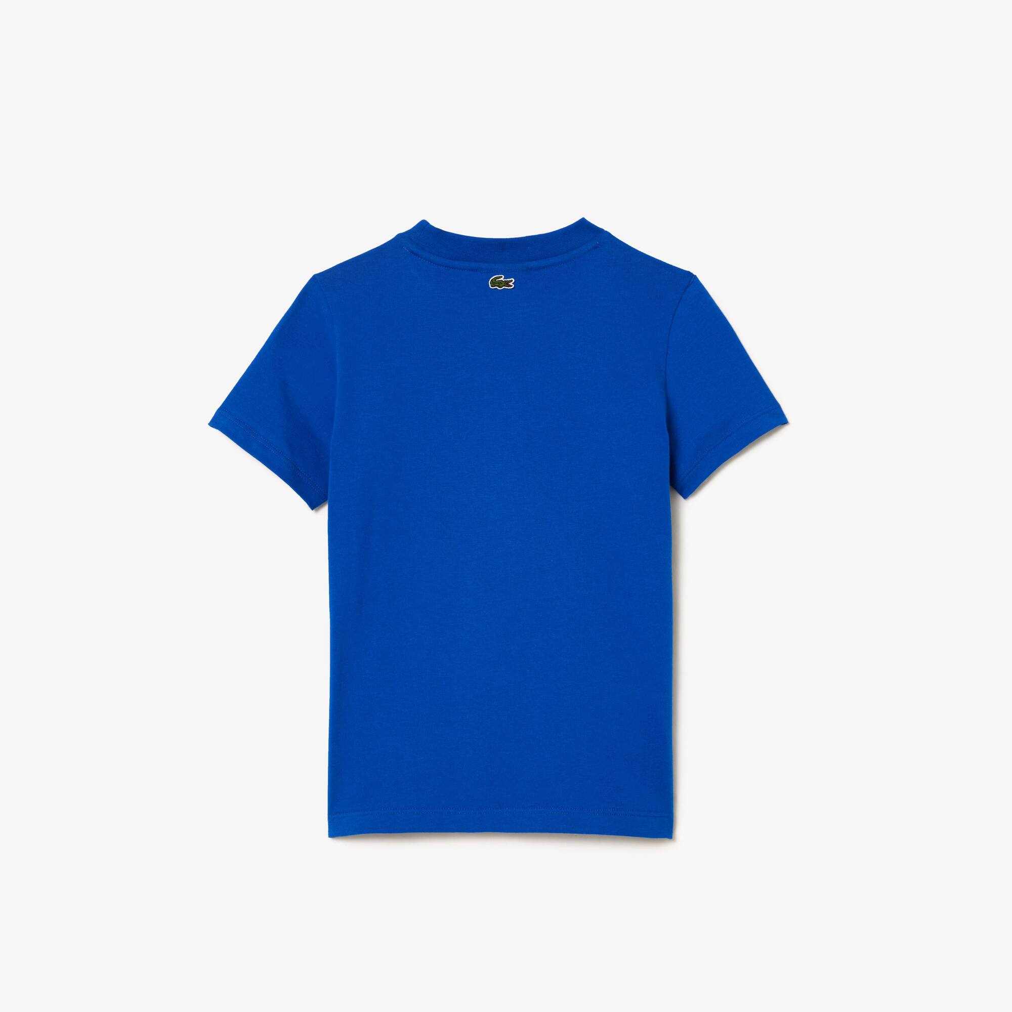 T-Shirt aus Baumwolle mit Aufdruck T-Shirts & Hemden - Blau - Lacoste - Kinder