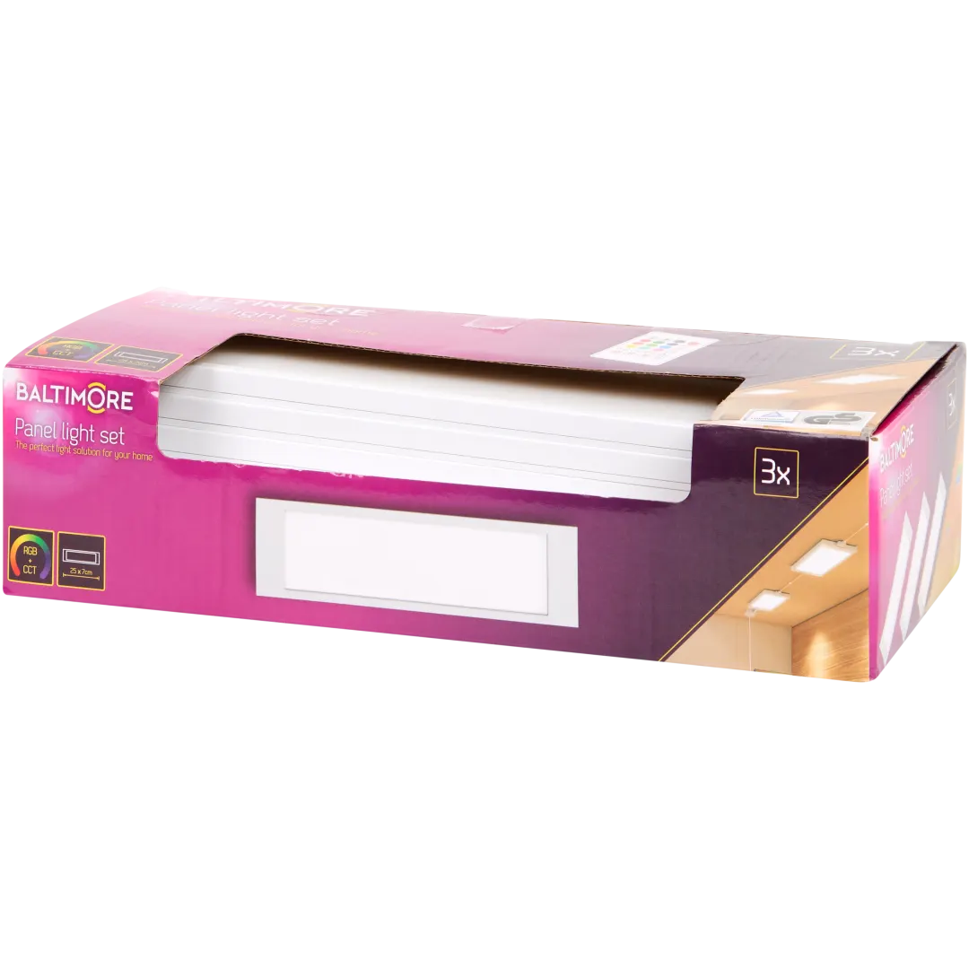 Baltimore led paneelverlichting 3 stuks | 25 x 7 cm