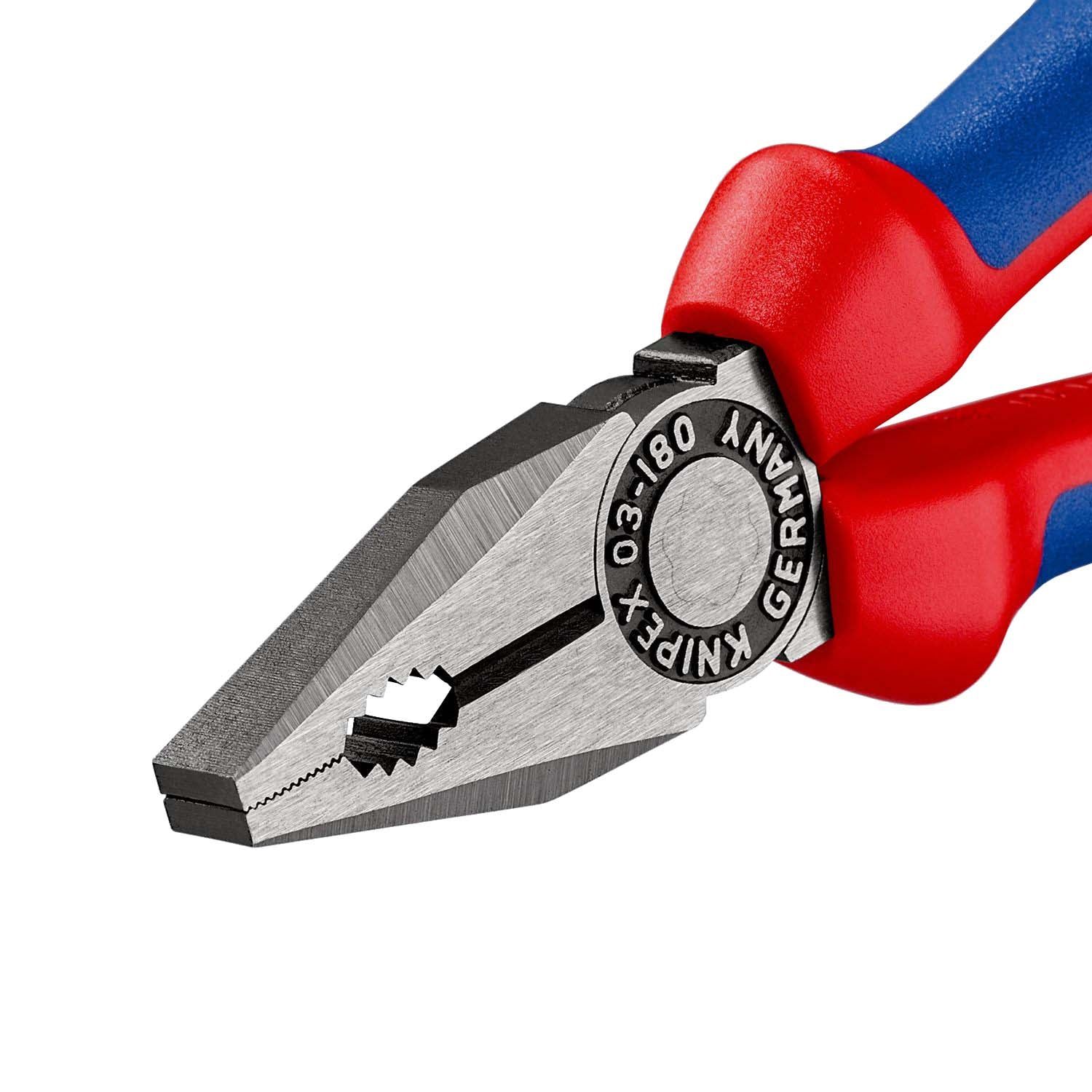 Knipex 03 02 180 Combitang 180mm met comfortgrepen | geatramenteerd