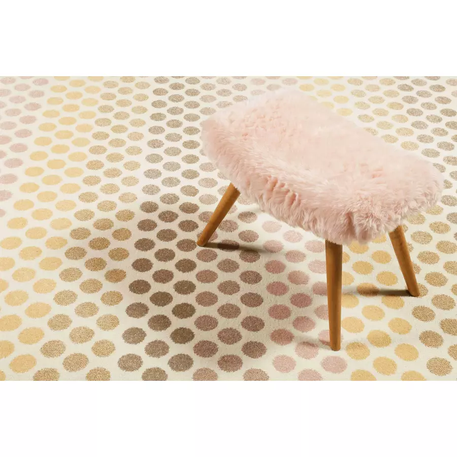Esprit Kurzflorteppich Spotted Stripe beige rosa gelb