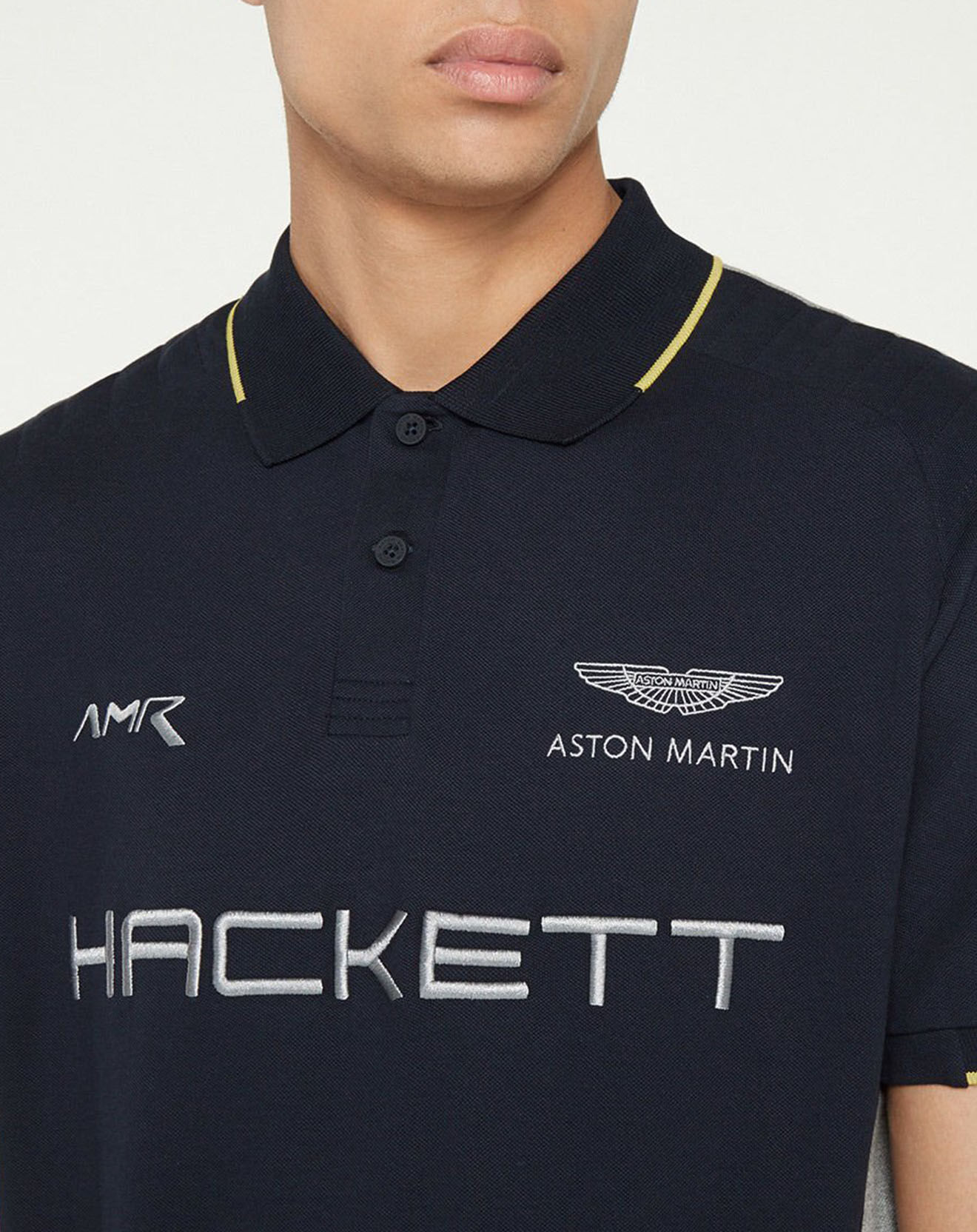 Hackett London Polo Classic Fit Aston Martin Racing mix bleu/gris