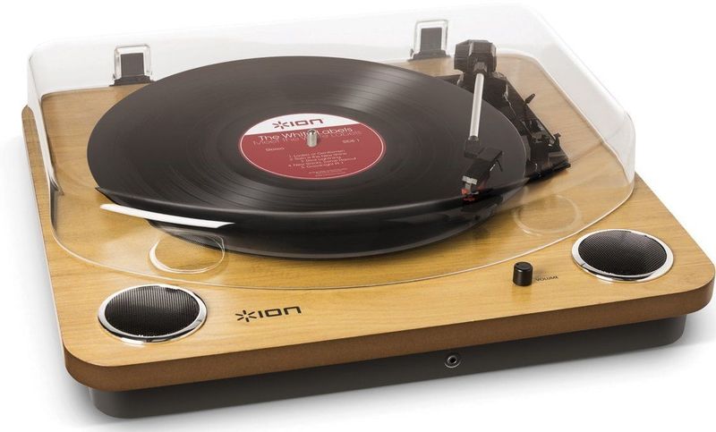 ION Audio Max LP - Houtkleurige Bluetooth Vinyl Platenspeler - Ingebouwde Luidsprekers - USB
