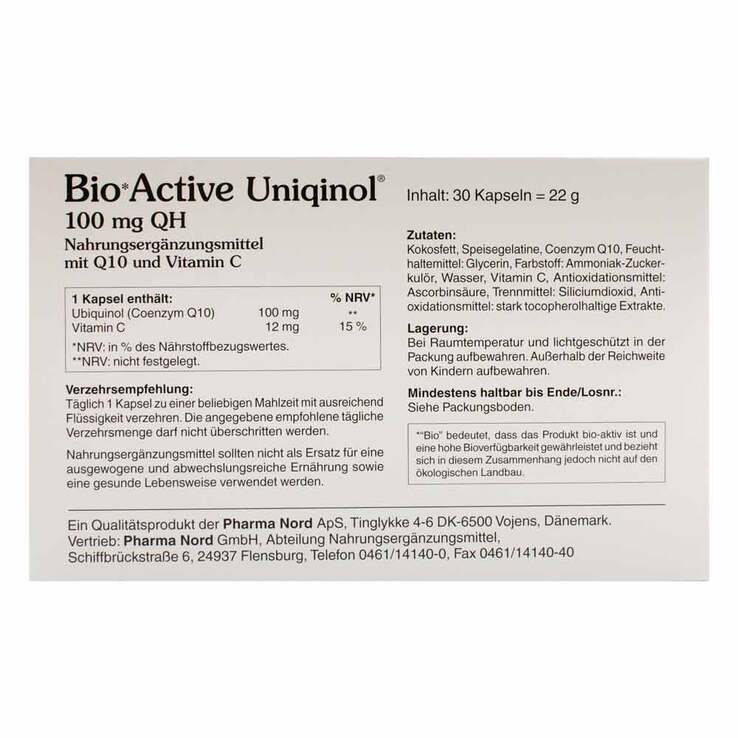 Bio Active Uniqinol 100 mg QH Kapseln, 30 St
