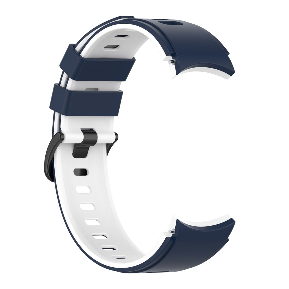 Samsung Galaxy Watch 4 (40mm) Soft Silikon Armband Dual Color (Gelenkumfang: 180-220mm) - Blau / Weiss