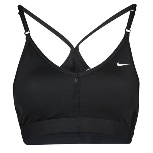 Nike - V-Neck Light-Support Sports Bra - BLACK/BLACK/BLACK/WHITE