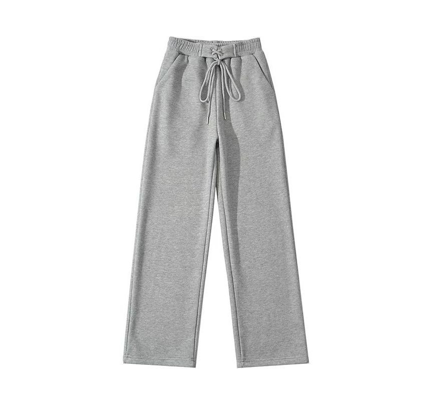 Morhan - Rechte joggingbroek met elastische taille en fleecevoering