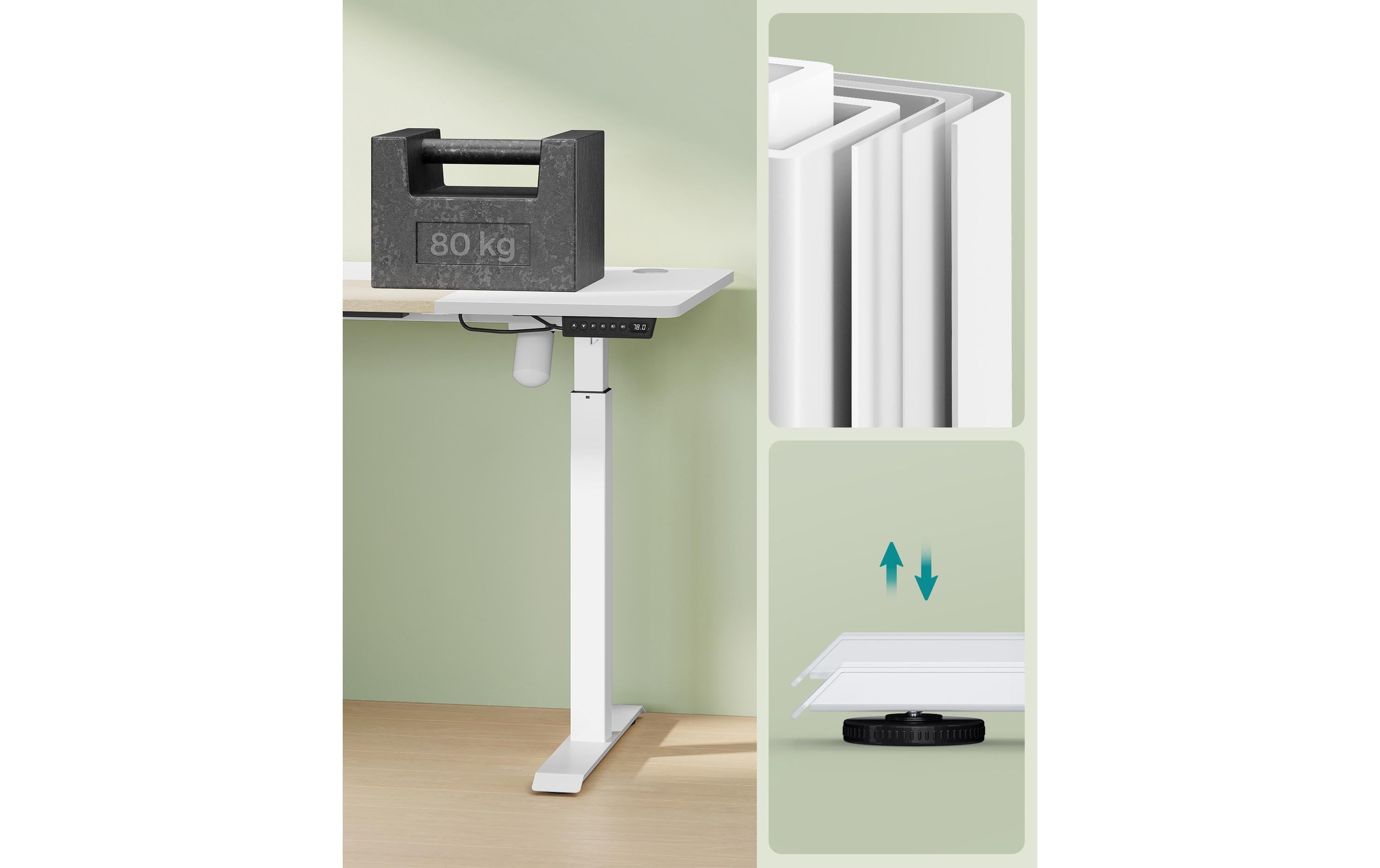 Stehtisch 120 x 60 cm, höhenverstellbar<br>Bürotisch