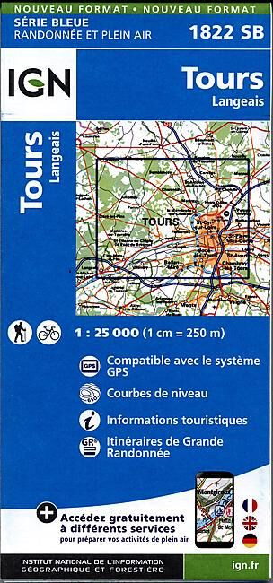 IGN - 1822 SB TOURS 1 25 000