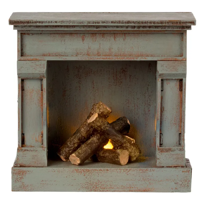 Maileg Feu de cheminée | Bleu gris