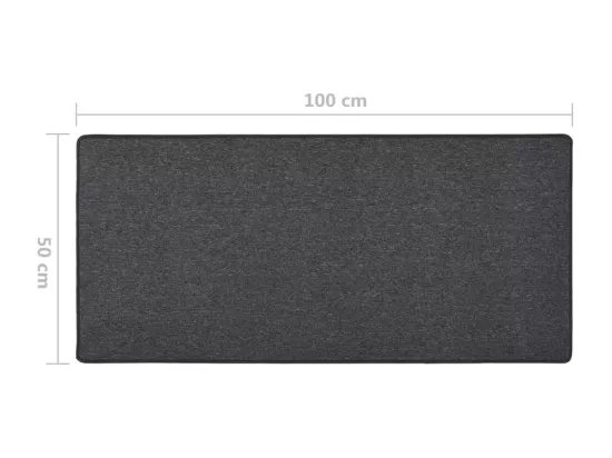 Tapis de couloir anthracite 50x100 cm