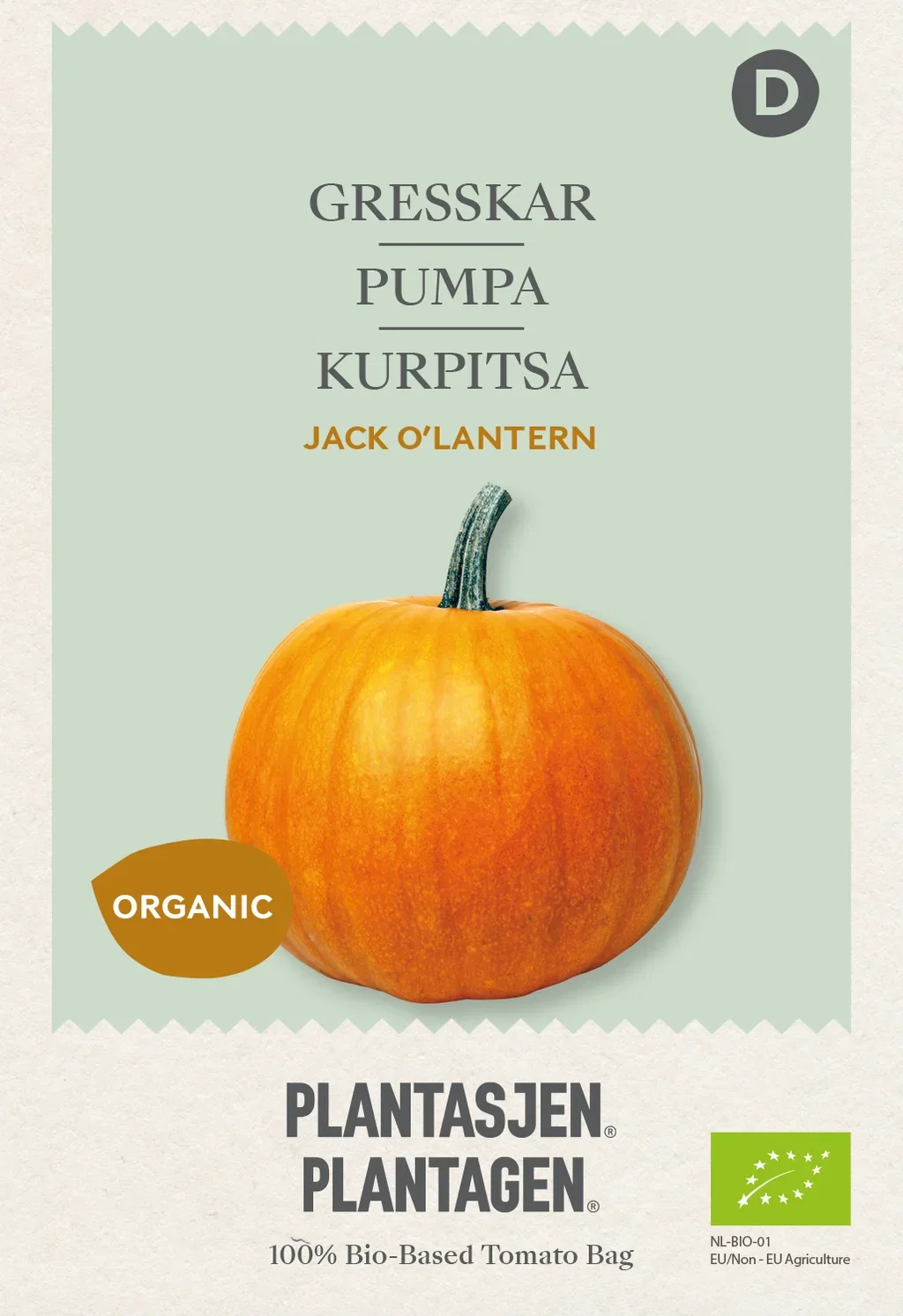 Cucurbita pepo Gresskar 'Jack O’lantern'