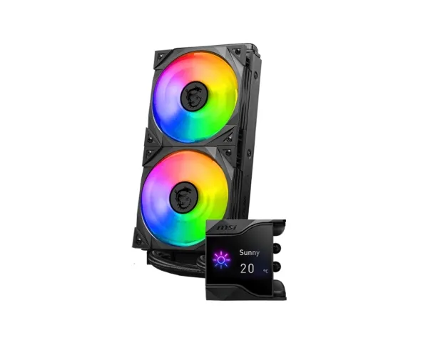 MSI MPG CORELIQUID D240 - Processors flydende kølesystem - Radiatorstørrelse: 240 mm - (for: LGA1156, LGA1155, LGA1150, LGA1151, AM4, TR4, sTRX4, LGA1200, LGA1700, AM5) - kobber - 120 mm