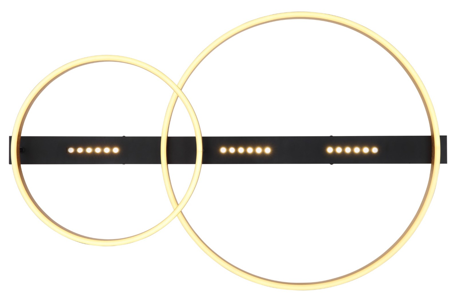 LED-Deckenleuchte - schwarz-goldfarben - Memoryfunktion