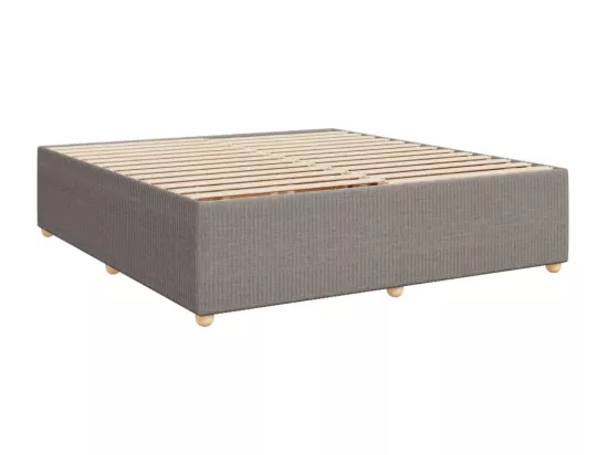 Sommier à lattes de lit avec matelas Taupe 180x200 cm Tissu