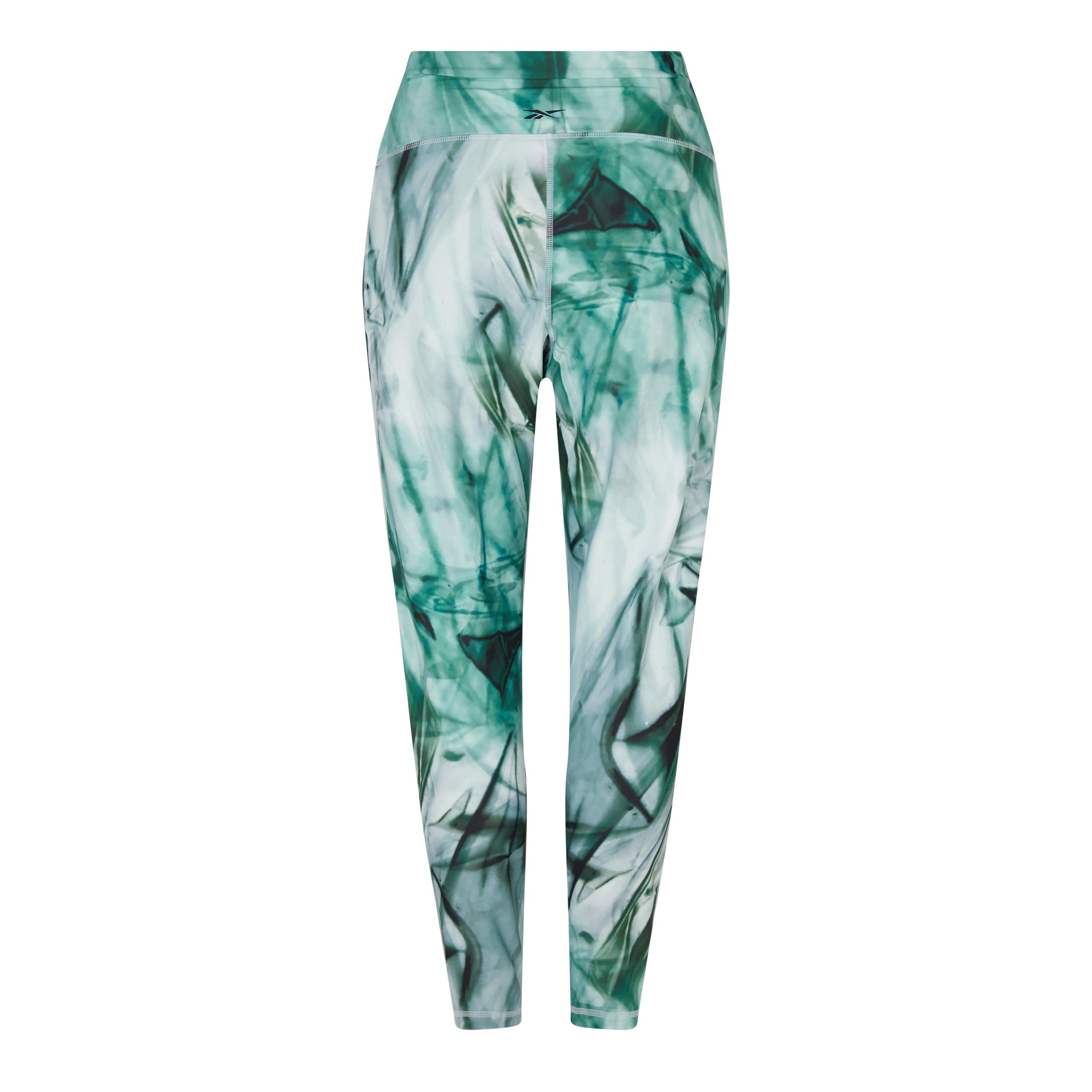Reebok Lux Bold High Waisted Liquid Abyss Print Leggings Gym Legging Womens