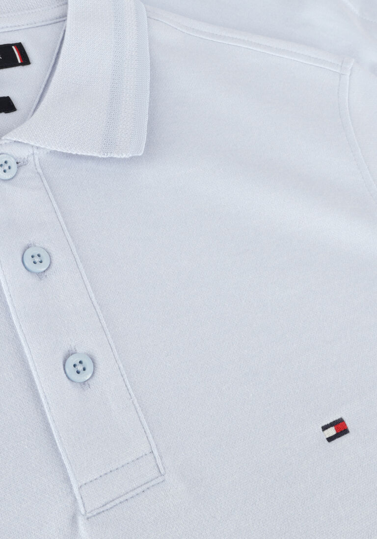 TOMMY HILFIGER lichtblauwe tommy hilfiger polo pretwist mouline slim fit polo