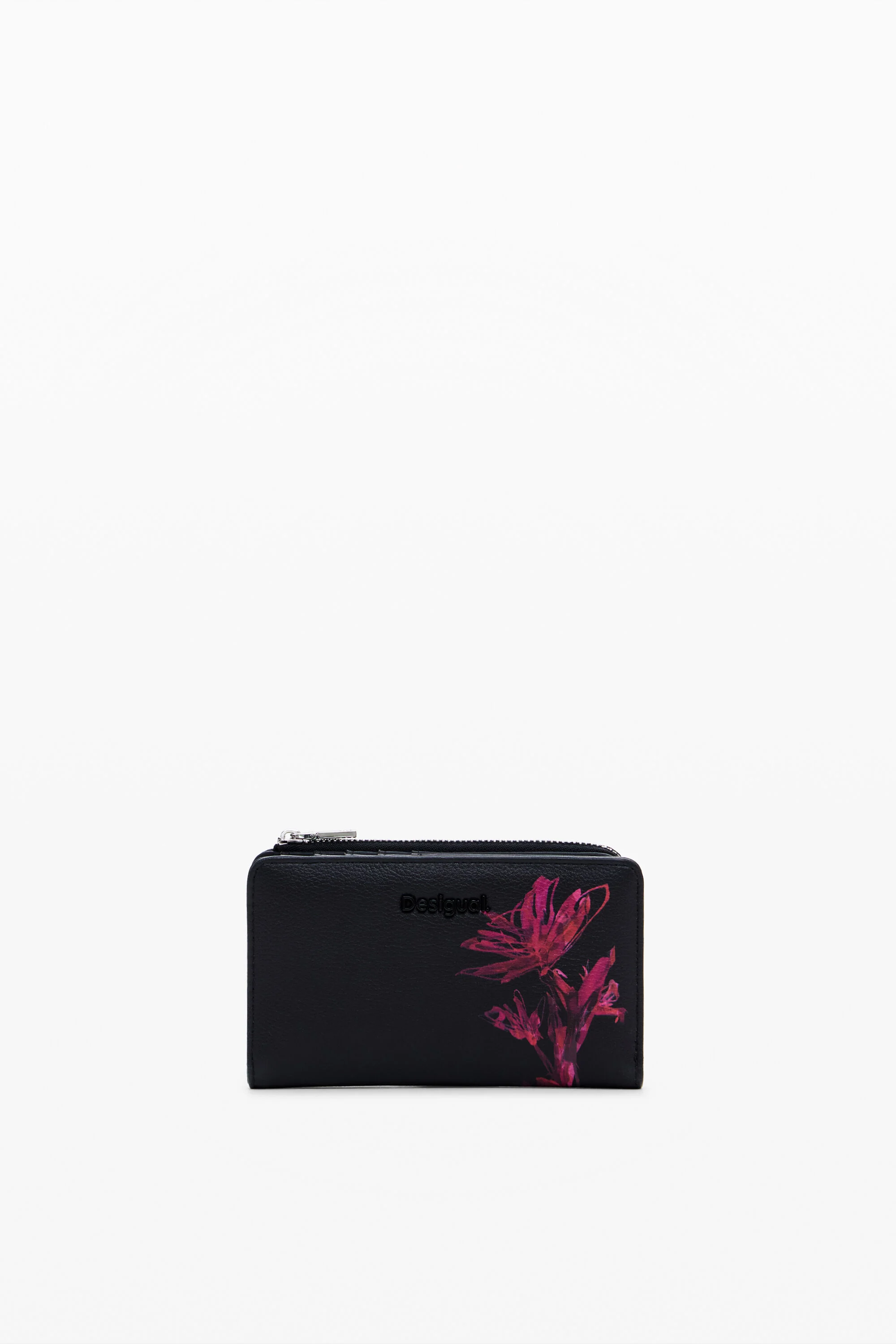 Carteira pequena com estampa floral